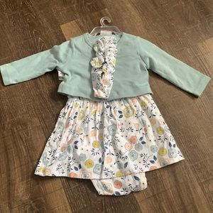 Carter’s Child of Mine baby girl dress & cardigan set